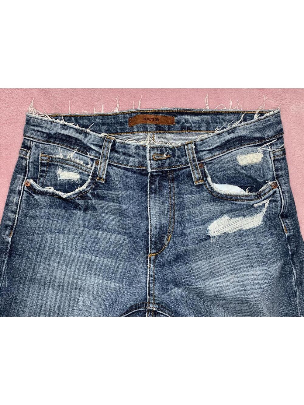 Joe's Jeans Women's Distressed Slim Boyfriend Jeans - Blue Wash Size 26 - Picture 3 of 6